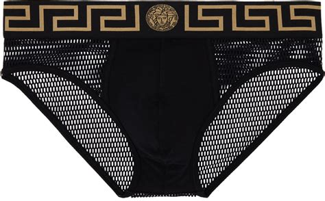 Mesh Greca Border Briefs Black 